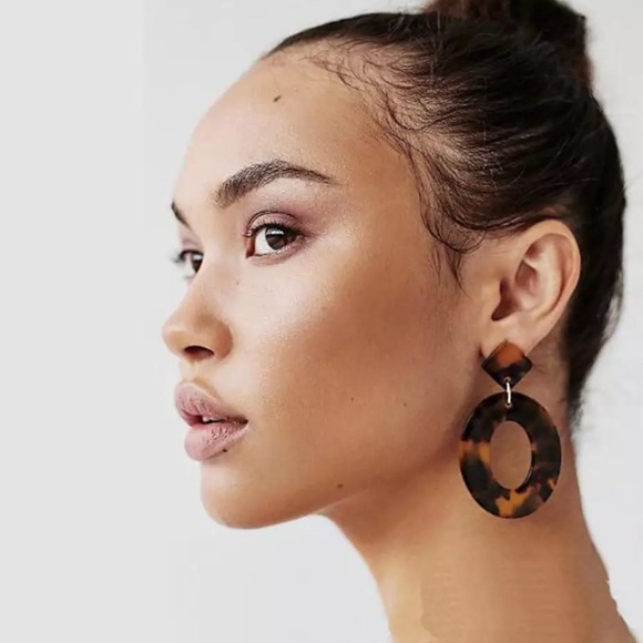 Zara Jewelry - Tortoise Resin Hoops!